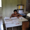 Mauricio, one of two Yanomami brothers, works diligently in our clinic every day.