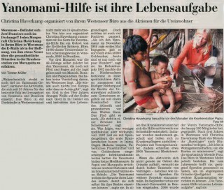 Yanomami-Hilfe ist ihre Lebensaufgabe